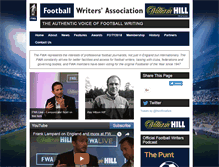 Tablet Screenshot of footballwriters.co.uk